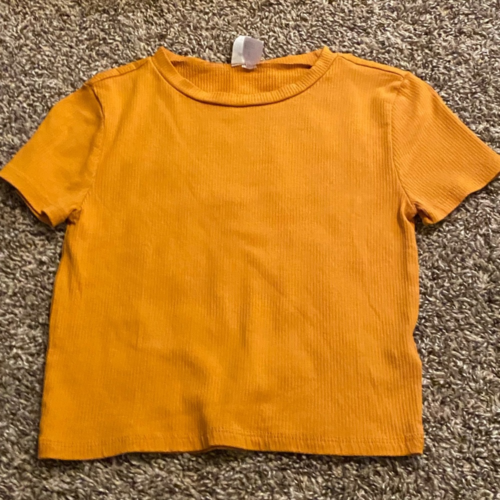 Divided by H&M Yellow Cropped Tee